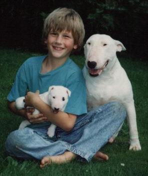 Lilli with Aidan and Solo 1993